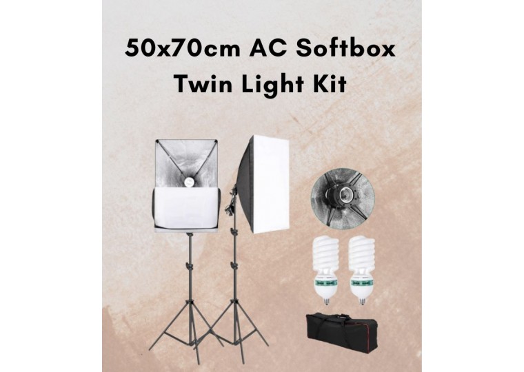 Brilliant 50x70cm AC Softbox Twin Light Kit