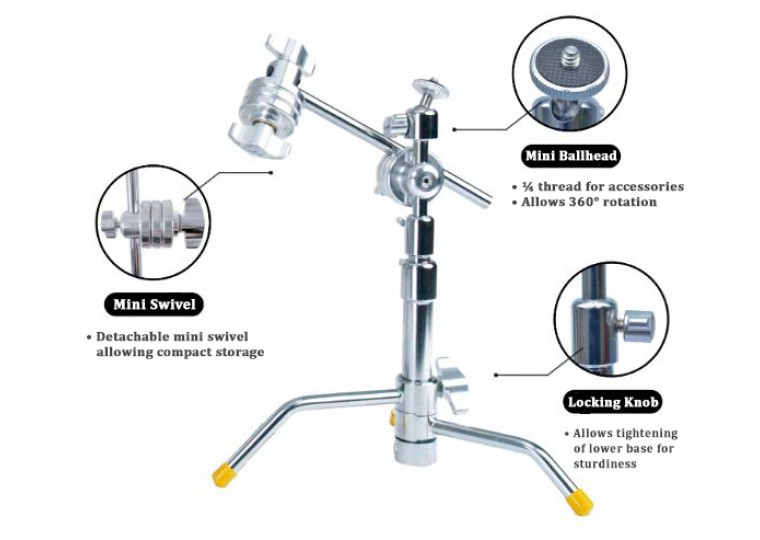 StudioKing C-Stand with Light Boom FT-3203S 328 cm B-572523 Light