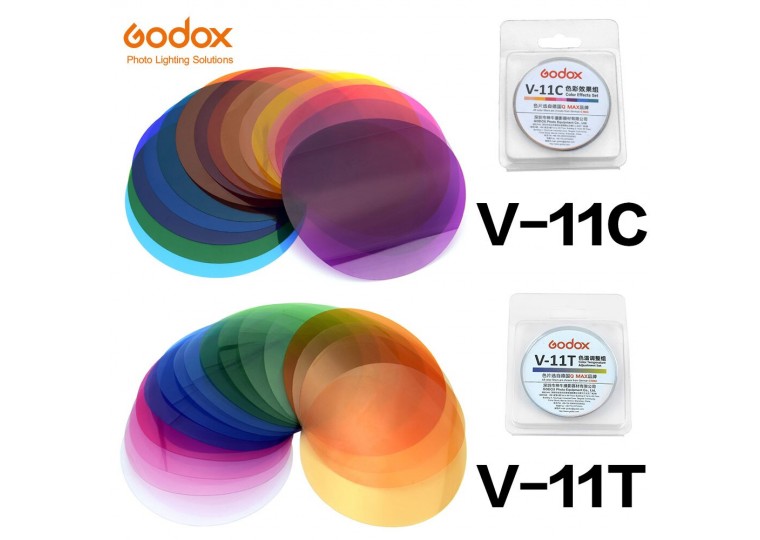 Godox V-11C V-11T Color Filter Set for Round Flash Heads